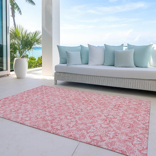 Piper Looms Chantille Medallions ACN784 Pink Machine Washable Area Rug Outdoor Lifestyle Image Feature