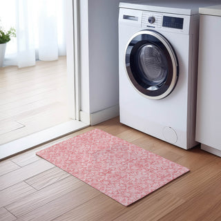 Piper Looms Chantille Medallions ACN784 Pink Machine Washable Area Rug Scatter Lifestyle Image Feature