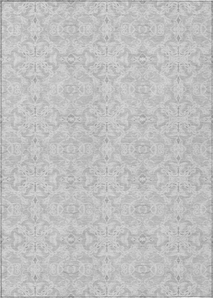 Piper Looms Chantille Medallions ACN784 Silver Machine Washable Area Rug main image