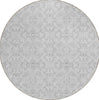 Piper Looms Chantille Medallions ACN784 Silver Machine Washable Area Rug Round Main Image