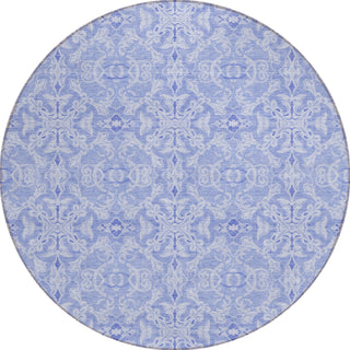 Piper Looms Chantille Medallions ACN784 Sky Machine Washable Area Rug Round Main Image