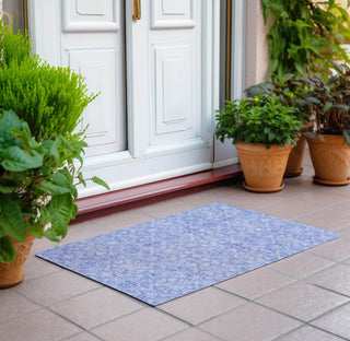 Piper Looms Chantille Medallions ACN784 Sky Machine Washable Area Rug Scatter Outdoor Lifestyle Image Feature