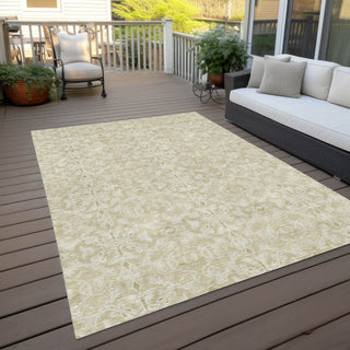 Piper Looms Chantille Medallions ACN784 Tan Machine Washable Area Rug Outdoor Lifestyle Image Feature
