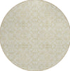 Piper Looms Chantille Medallions ACN784 Tan Machine Washable Area Rug Round Main Image