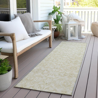Piper Looms Chantille Medallions ACN784 Tan Machine Washable Area Rug Runner Outdoor Lifestyle Image Feature