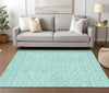Piper Looms Chantille Medallions ACN784 Turquoise Machine Washable Area Rug Lifestyle Image Feature