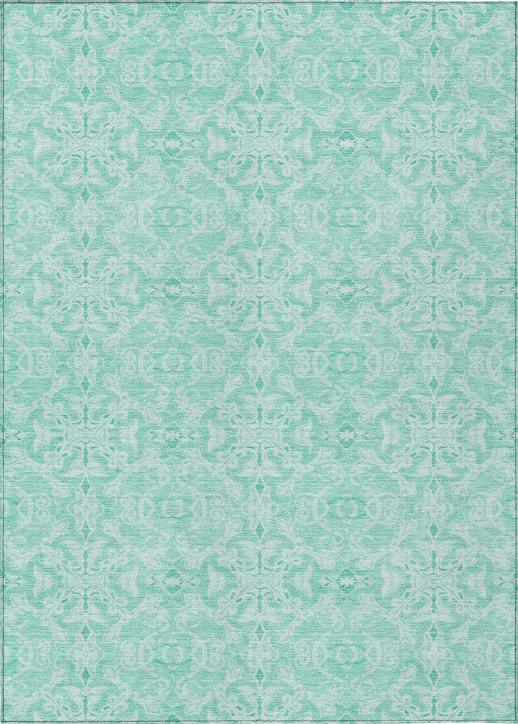 Piper Looms Chantille Medallions ACN784 Turquoise Machine Washable Area Rug main image