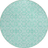 Piper Looms Chantille Medallions ACN784 Turquoise Machine Washable Area Rug Round Main Image