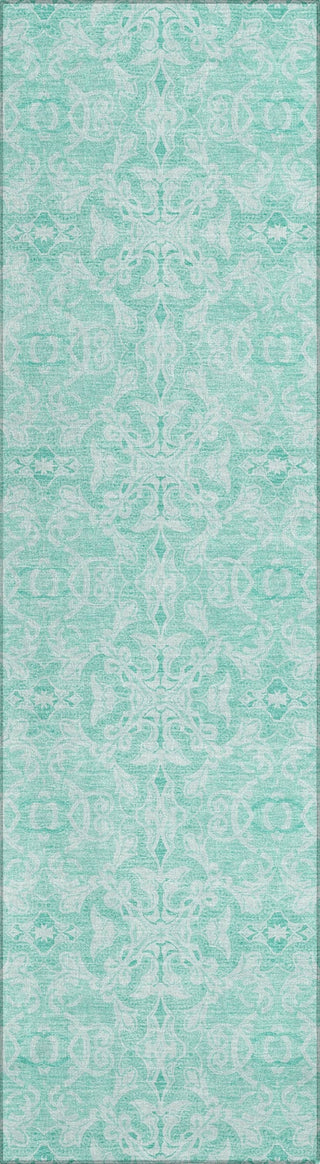Piper Looms Chantille Medallions ACN784 Turquoise Machine Washable Area Rug Runner Main Image