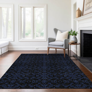 Piper Looms Chantille Medallions ACN785 Blue Machine Washable Area Rug Lifestyle Image Feature