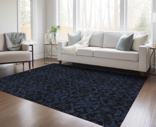 Piper Looms Chantille Medallions ACN785 Blue Machine Washable Area Rug Lifestyle Image Feature