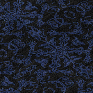 Piper Looms Chantille Medallions ACN785 Blue Machine Washable Area Rug Swatch Image