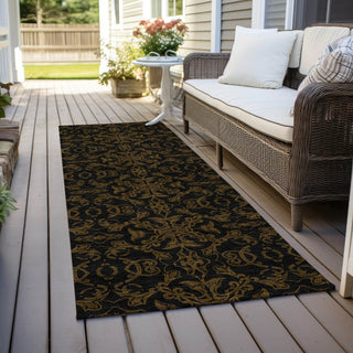 Piper Looms Chantille Medallions ACN785 Brown Machine Washable Area Rug Runner Outdoor Lifestyle Image Feature