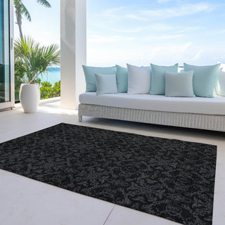 Piper Looms Chantille Medallions ACN785 Gray Machine Washable Area Rug Outdoor Lifestyle Image Feature