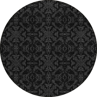 Piper Looms Chantille Medallions ACN785 Gray Machine Washable Area Rug Round Main Image