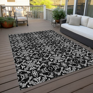 Piper Looms Chantille Medallions ACN785 Ivory Machine Washable Area Rug Outdoor Lifestyle Image Feature