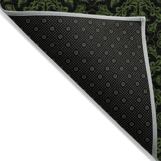 Piper Looms Chantille Medallions ACN785 Olive Machine Washable Area Rug Backing Image