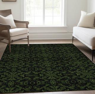 Piper Looms Chantille Medallions ACN785 Olive Machine Washable Area Rug Lifestyle Image Feature