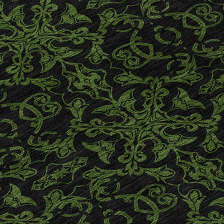 Piper Looms Chantille Medallions ACN785 Olive Machine Washable Area Rug Swatch Image