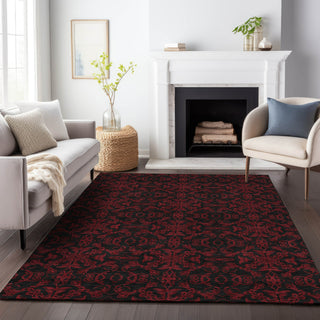 Piper Looms Chantille Medallions ACN785 Red Machine Washable Area Rug Lifestyle Image Feature