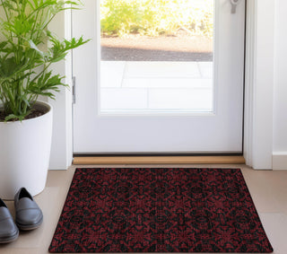 Piper Looms Chantille Medallions ACN785 Red Machine Washable Area Rug Scatter Lifestyle Image Feature