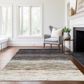 Piper Looms Chantille Lines ACN786 Beige Machine Washable Area Rug Lifestyle Image Feature