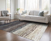 Piper Looms Chantille Lines ACN786 Beige Machine Washable Area Rug Lifestyle Image Feature