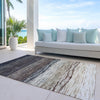 Piper Looms Chantille Lines ACN786 Beige Machine Washable Area Rug Outdoor Lifestyle Image Feature