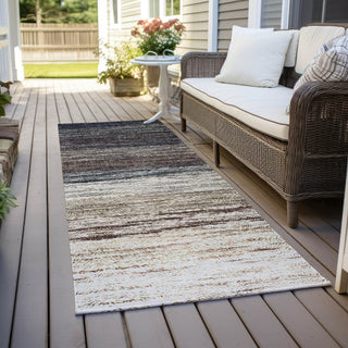 Piper Looms Chantille Lines ACN786 Beige Machine Washable Area Rug Runner Outdoor Lifestyle Image Feature