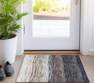 Piper Looms Chantille Lines ACN786 Beige Machine Washable Area Rug Scatter Lifestyle Image Feature