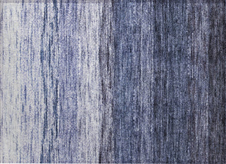Piper Looms Chantille Lines ACN786 Blue Machine Washable Area Rug Scatter Main Image