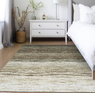 Piper Looms Chantille Lines ACN786 Brown Machine Washable Area Rug Lifestyle Image Feature