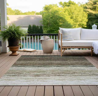 Piper Looms Chantille Lines ACN786 Brown Machine Washable Area Rug Outdoor Lifestyle Image Feature