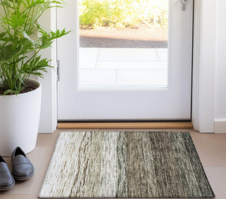 Piper Looms Chantille Lines ACN786 Brown Machine Washable Area Rug Scatter Lifestyle Image Feature