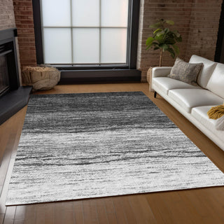 Piper Looms Chantille Lines ACN786 Gray Machine Washable Area Rug Lifestyle Image Feature