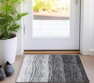 Piper Looms Chantille Lines ACN786 Gray Machine Washable Area Rug Scatter Lifestyle Image Feature