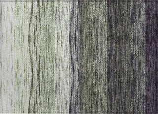 Piper Looms Chantille Lines ACN786 Green Machine Washable Area Rug Scatter Main Image