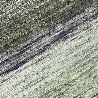 Piper Looms Chantille Lines ACN786 Green Machine Washable Area Rug Swatch Image
