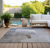 Piper Looms Chantille Modern ACN787 Blue Machine Washable Area Rug Outdoor Lifestyle Image Feature