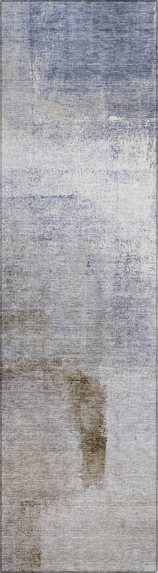 Piper Looms Chantille Modern ACN787 Blue Machine Washable Area Rug Runner Main Image