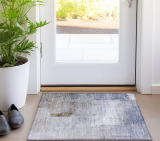 Piper Looms Chantille Modern ACN787 Blue Machine Washable Area Rug Scatter Lifestyle Image Feature