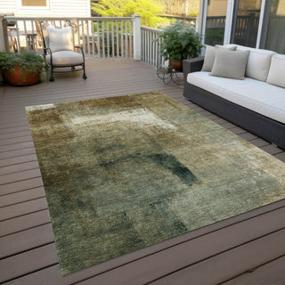 Piper Looms Chantille Modern ACN787 Brown Machine Washable Area Rug Outdoor Lifestyle Image Feature