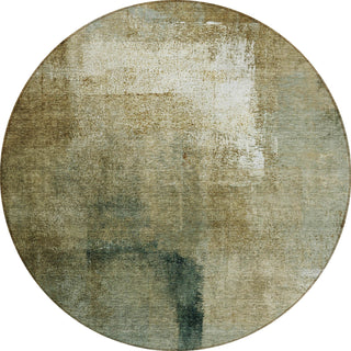 Piper Looms Chantille Modern ACN787 Brown Machine Washable Area Rug Round Main Image