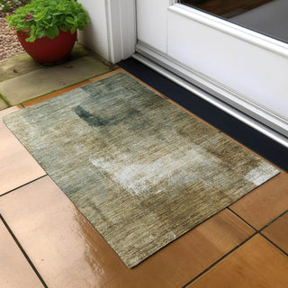 Piper Looms Chantille Modern ACN787 Brown Machine Washable Area Rug Scatter Outdoor Lifestyle Image Feature