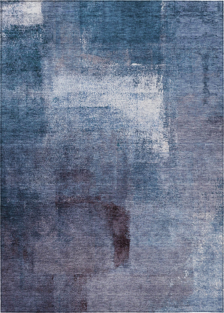 Piper Looms Chantille Modern ACN787 Navy Machine Washable Area Rug main image