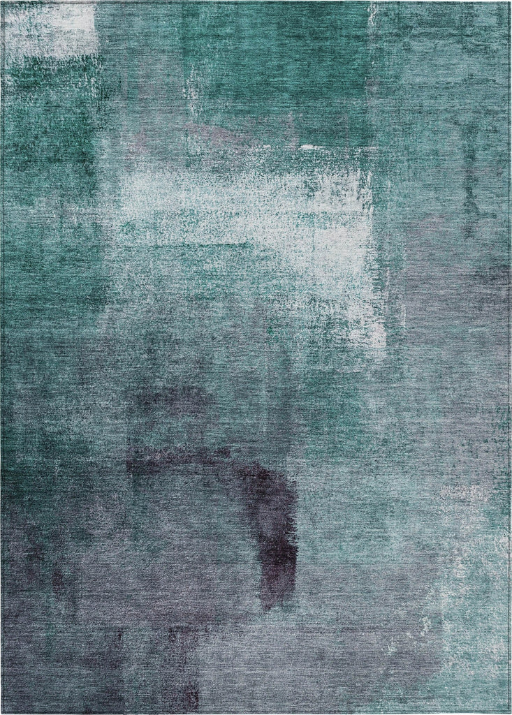 Piper Looms Chantille Modern ACN787 Teal Machine Washable Area Rug main image