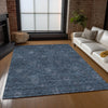 Piper Looms Chantille Floral ACN788 Blue Machine Washable Area Rug Lifestyle Image Feature