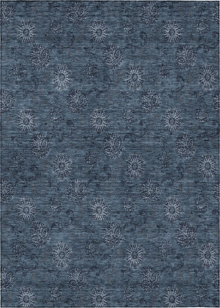 Piper Looms Chantille Floral ACN788 Blue Machine Washable Area Rug main image