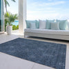 Piper Looms Chantille Floral ACN788 Blue Machine Washable Area Rug Outdoor Lifestyle Image Feature