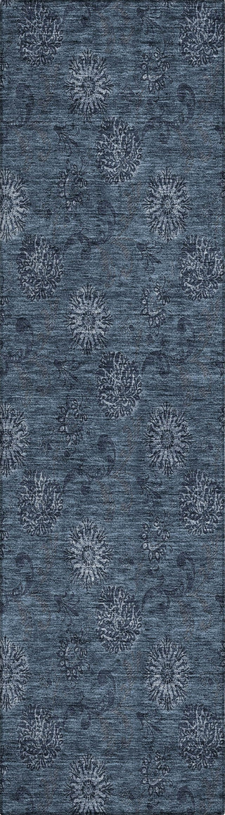 Piper Looms Chantille Floral ACN788 Blue Machine Washable Area Rug Runner Main Image